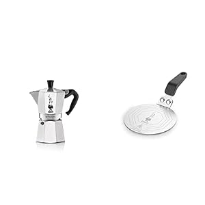 Bialetti Moka Express 6 Cup Stovetop Espresso Maker and Induction Plate