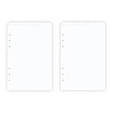 A5-Ordner-Trennblätter, oben 5 Register, weiß, Kunststoff-Register...