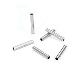 100pcs Adabele 304 Grade Stainless Steel Hypoallergenic Sleek Round Tube 20mm (0.79 Inch) Long Connector Loose Beads (Hole ~ 2.4mm) SJF27-12
