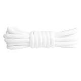 MOCATH Oval Athletic Shoelaces Half Round Shoe Laces for Sneakers Running Shoes Sport Shoe Strings White 55 Inch