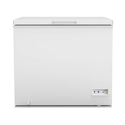 Avanti 7.0 Cu. Ft. Garage Ready Chest Freezer with Flip-Up Lid, Removable Storage Basket, External Temperature Control, Manual Defrost, and Power Indicator Light. 5.0 cu.ft., White on Fridge.com