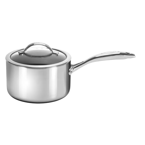 Scanpan HaptIQ 2.75qt/7in Nonstick Induction Suitable Cov. Saucepan, Mirror Polished Stainless Exterior