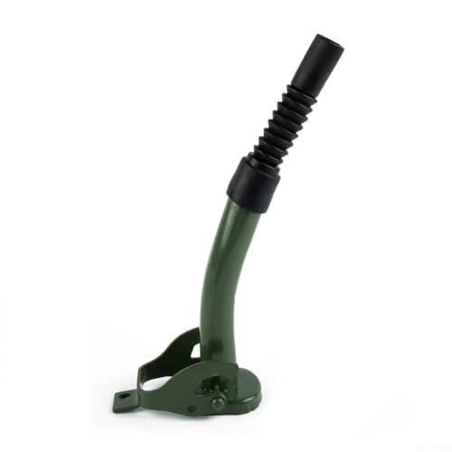 Jotekonoby Boquilla de metal con boquilla de goma flexible para latas estándar de 5 L, 10 L, 20 L, 38 cm de longitud, color verde militar