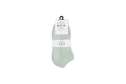 Yacht & Smith Women's Non Slip No-Skid Socks With Grips, 97% Cotton, For Hospital, Yoga, Pilates, Barre, Grippy Ankle Sock #TOP1