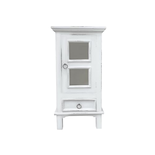 Sunset Trading Shabby Chic Cottage End Table, White
