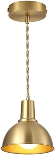 Lampe suspendue laiton doré demi-globe luminaire nordique réglable pour îlot cuisine et salon