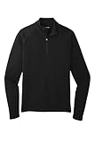SPORT-TEK Unisex Lightweight French Terry Quarter Zip Pullover, Black, Large