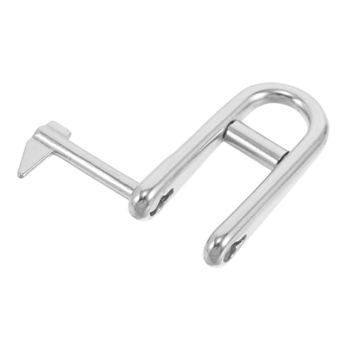 Kisangel - Kisangel Keyed Rigging Shackle Stainless Steel 316 Lockable Key Pin Halyard Shackle Bar 5mm Anti-Tamper for Marine and Outdoor Use