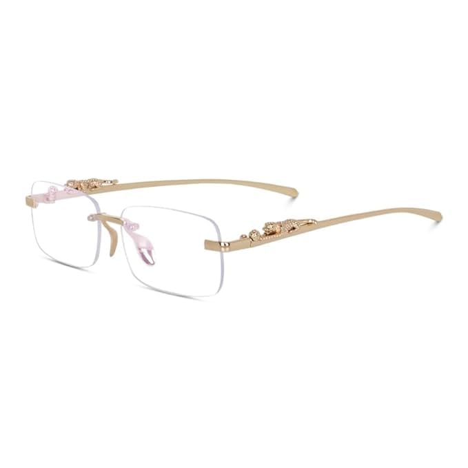 Desire MC Stan Rimless Rectangle Sunglasses for Women Men,Trendy ...