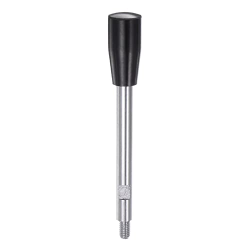 Image of HARFINGTON Clamping Handles M6 Thread 115mm (4.5 inch) Length Chrome Plated Revolving Crank Handle Grip Handwheel Screw Stem for Lathe Machine