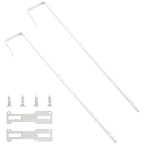 INCREWAY Over-The-Door Mirror Hanger, Adjustable Door Mirror Hanger Set Protective Linin Over The Door Mirror Hooks Mirror Brackets Set 1.7'' Door Depth Cover