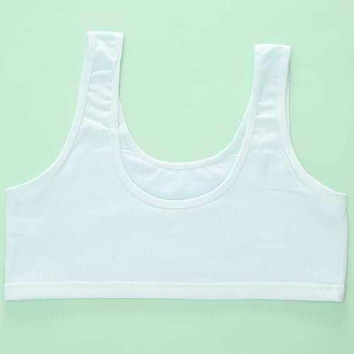 Girls Bras Cotton 9-17 Years Cotton Sports Bras for Girls Underwear for Girls Teen Strapless Bras for Girls Ages 12-14 Strapless Bras for Teens Preteen Bras Kids Bra 08# Green 11 Years4