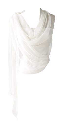 Pure Silk Chiffon Shawl/scarf, Oblong Size 76