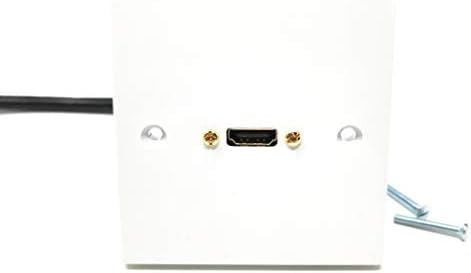MainCore HDMI Single Faceplate/Wall Socket With HDMI Extension Cable (1 Port, White)