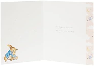 New Baby Congrats Card - Peter Rabbit New Baby Congrats Card - Peter Rabbit Birth Congrats Card - Cute New Baby Greeting Card - Baby Boy Card - Baby Girl Card, Multi (723635-0-1)
