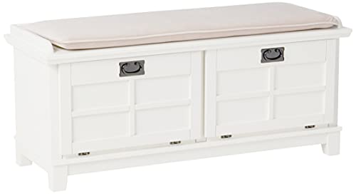 Arts & Crafts White Upholstered Bench by Home Styles Arts & Crafts White Upholstered Bench by Home Styles