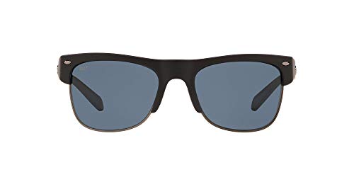 Costa Del Mar Men s Pawleys Polarized Round Sunglasses, Matte Black Grey Polarized-580P, 56 mm