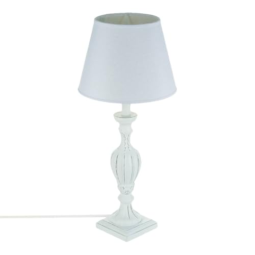 ATMOSPHERA CREATEUR D'INTERIEUR Lámpara de mesa de madera blanca