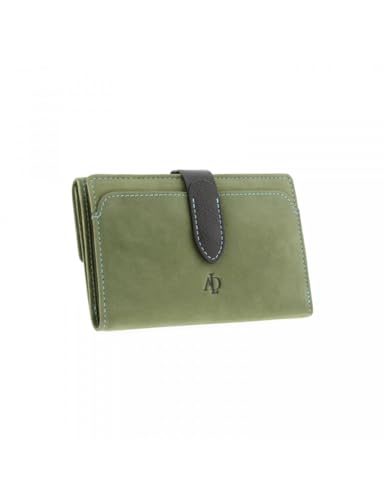 Portefeuille RFID vert 14x9,5 cm pour homme et femme voyage