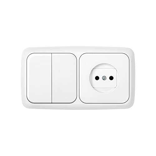 Simon 31621-30 placa de pared y cubierta de interruptor Blanco