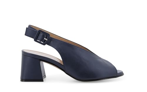 Sandale cuir bleu marine N622Q à bout ouvert : l'excellence de la maroquinerie d'été