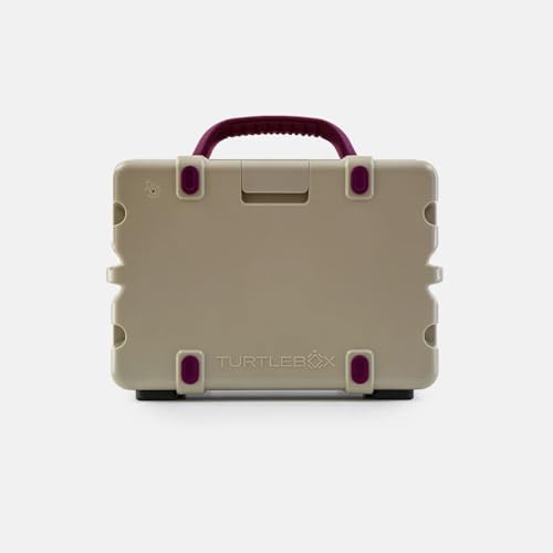 Image of Turtlebox Original Gen 3: Portable Outdoor Bluetooth Speaker - Ultra-Loud (120dB), Waterproof (IP67), Rugged, Impact-Resistant, 3-Day Battery | Party Mode: Unlimited Pairing Stereo, Tan /Maroon