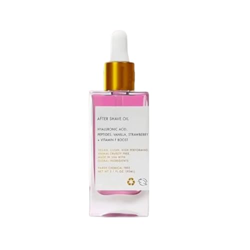 Aceite Post Afeitado Para Mujeres - Hidratante Y Suavizante Para La Piel | Fórmula Nutritiva Con A Fresa Y Vainilla, 90 Ml, Cuidado Corporal Para Una Depilación Y Piel Radiante
