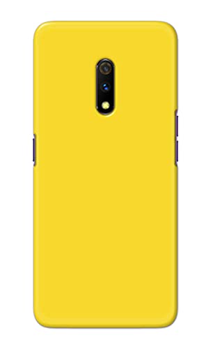 Image of Printed Hard Back Cover Case for Realme X | Oppo K3 Back Cover (Plain Yellow) -1803
