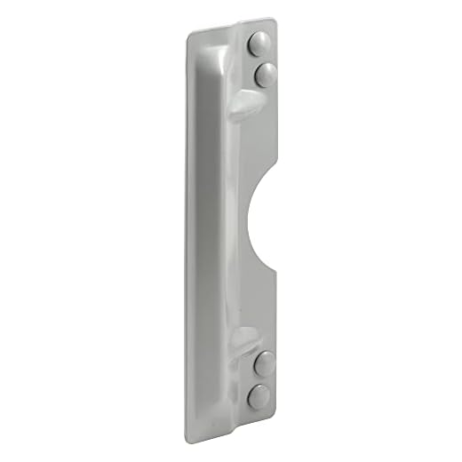 Prime-Line MP4585 Out Swinging Door Latch Protector, Gray, (single pack)