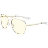 Gunnar Gaming- und Computerbrillen - MUSTANG - Rahmenfarbe: GOLD, Linsentönung: Amber (Blockiert 65% des blauen Lichts & 100% UV-Licht) - Blaulichtblockierende Brillen