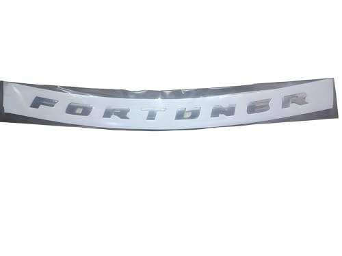SF SmartFix Fortuner Car 3D Bonnet Letters Alphabets Names Chrome, Car Monogram, Logo, Set of 1 (Silver Colour)