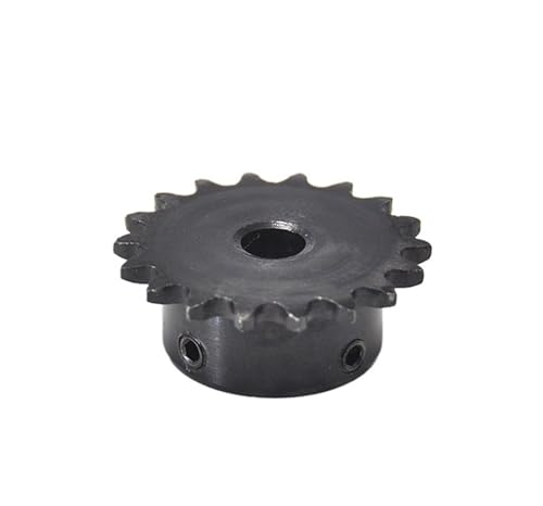 Bevel Gear Pinion Hardware Mechanical 1pcs 11T/12T/13T/15T/16T/17T/20T Teeth 04C Chain Gear Steel Industrial Sprocket Wheel with Top Wire Bore 12mm(15 Teeth)