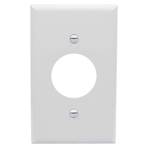 ENERLITES 1.406" Hole Single Receptacle Outlet Wall Plate, Size 1-Gang 4.50" x 2.76"
