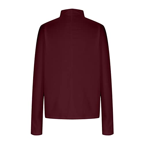 Xiaojmake Boho Scarf Tops For Women's Casual Long Sleeve Floral Print T-Shirt Twist Knot Front Tunics Tops Blouses Wine #TOP4