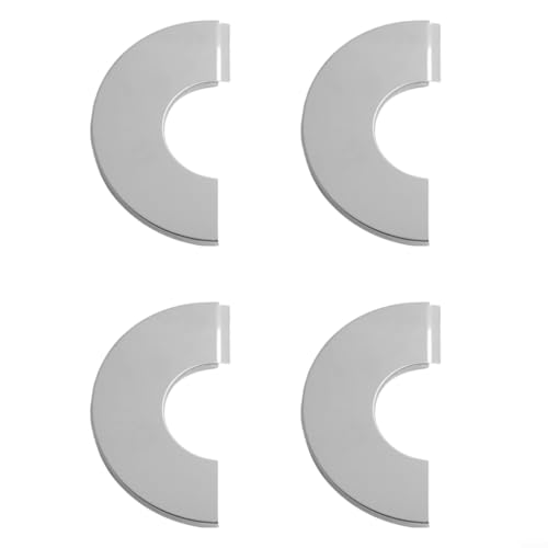 Cache-tuyau en acier inoxydable pour dissimuler les tuyaux fixés aux panneaux de douche, baignoires et robinets muraux (100 x 42 mm)