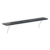 Loch & Skye Loby Radiator Shelf - Black, 140cm - Wood Floating Shelves for Heat Dissipation- MDF Wooden No Drill Shelves with Brackets -Durable Floating Shelf Bracket - Over Radiator Shelf No Drilling
