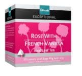 GenericRose with French Vanilla Tea 20 Luxury Tea Bags X 6 Pack - Dilmah Exceptional Real Leaf Tea Pure Ceylon French Vanilla Tea Box [SL] S