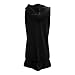 Akklian Summer Sweatshirt Dress Casual Sleeveless Mini Dresses Fashion Hoodie Ruffle Hem A-Line Tank Dress for Tennis Golf Black