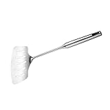 ELAYARD Espátula de Cocina de Acero Inoxidable Ancha para Pescado Frito y Pizza con Ranuras Utensilio Resistente y Fácil de Limpiar para Barbacoa y Sartén