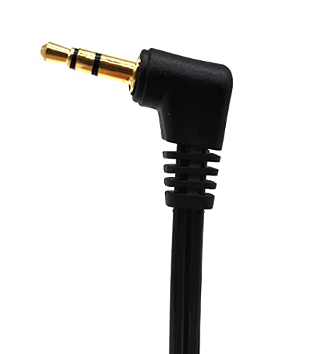 Cable divisor de audio estéreo Jack 3.5mm en Y enrollado miniatura 4