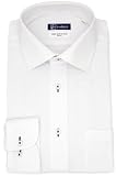 i-Shirt(アイシャツ) 完全ノーアイロン ストレッチ 吸水速乾 リラックスフィット 長袖 胴回りゆったり L~8Lサイズ アイシャツ ワイシャツ ノンアイロン 形態安定 メンズ ホワイト リラックスフィット 長袖セミワイド ミニチェック M15123001801 首回り41cm×裄丈84cm