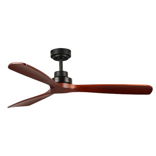 levitantes Ventilador de techo - ventilador con 3 velocidades, aspas de madera, motor silencioso y control remoto. Ideal para cualquier habitación.*