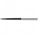 J-kitchens 箸 （ お箸 はし ）ＰＢＴ 22.5cm細身五角 銀／黒 日本製 食洗器対応