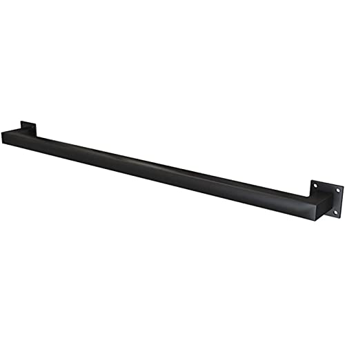 GHHVFEC Corrimano per Scale in Metallo Corrimano per Scale per Esterni/Interni, Contro Il Muro Corrimano per ringhiera in Tubo Quadrato per Anziani/Bambini, Barra di Sostegno per Giardino/