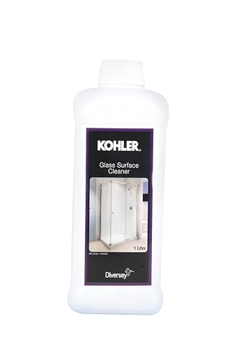 Image of Kohler Glass Surface Cleaner Liquid 1000 ml for stubborn spots | No Health Hazards, Non-toxic, Safe for Kids | Lab Tested and Certified for no corrosion | Biodegradable, Eco-friendly