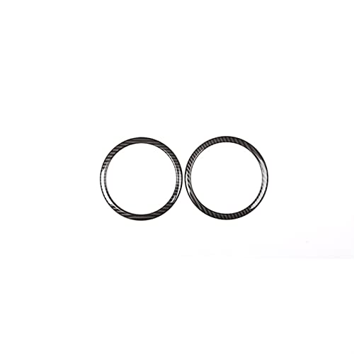 ZJJL Carbon Fiber Interior for Toyota GR Supra A90 2019-2022 ABS Carbon Fiber Car Door Speaker Decorative Ring Sticker Trim Car Interior Accessories Accessories Carbon Fiber (Color : A, Size : 2019)