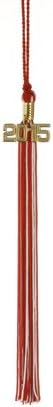 2015 RED / White Graduation Tassel - Every School Color Available - Made in USA