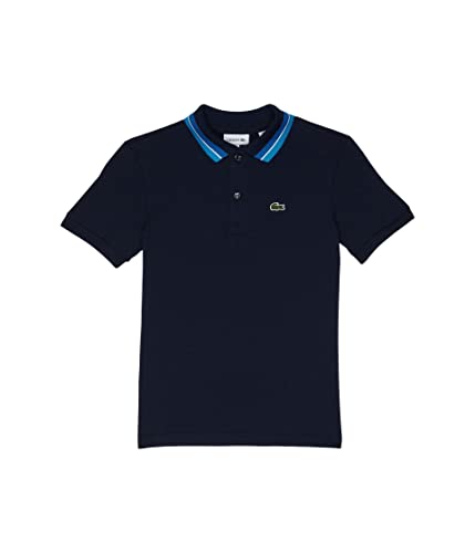 Lacoste Boy's Classic Semi Fancy Polo Shirt, Navy Blue/Multico, 6 Years #TOP22