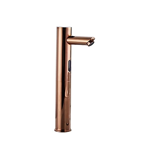 Grifo sin contacto para lavabo alto con acabado premium oro rosa y sensor