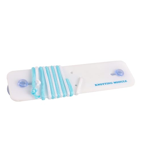 Juego de atar de botones portátil: herramienta de ejercicio de botones completa para niños con guía de instrucciones, ganchillos, juego de suministros para manualidades incluyendo tablas de tejer |